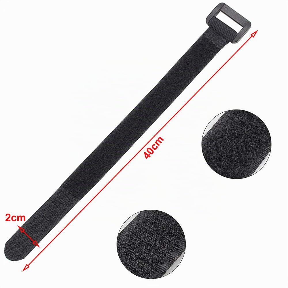30 Stück 40 cm Schwarz Kabelbänder, Nylon Klett-Kabelbinder