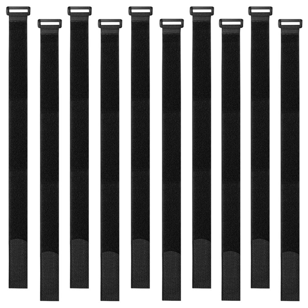 30 Stück 40 cm Schwarz Kabelbänder, Nylon Klett-Kabelbinder