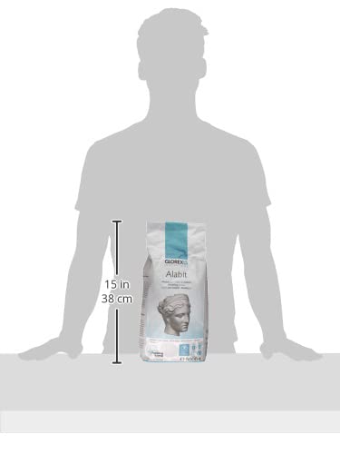 Glorex 6 2608 430 - Alabit Gießmasse naturweiß, hochwertiger Modelliergips, 5000 g
