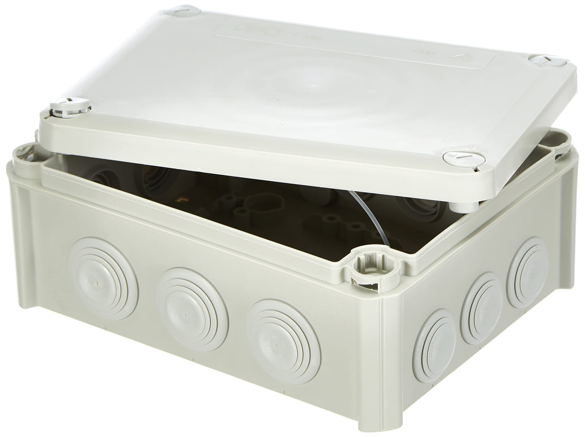 OBO Bettermann BETTERMANN Kabelabzweigkasten T 160, IP66, 190 x 150 x 77 mm, Lichtgrau (RAL 7035)