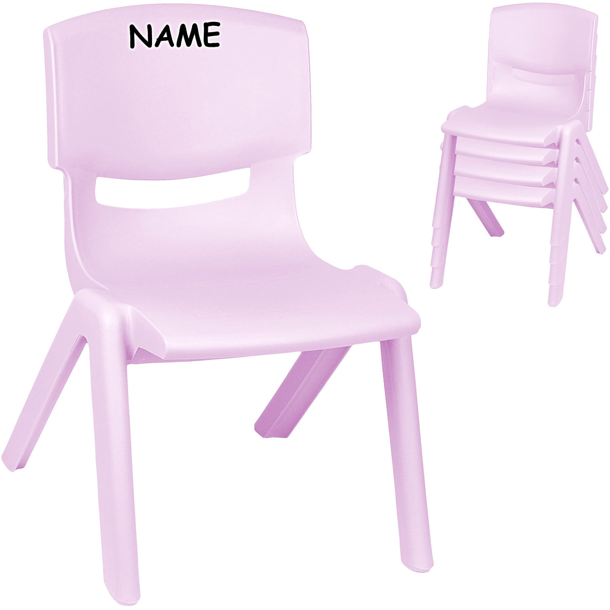 alles-meine.de GmbH 2 Stück - Kinderstühle/Stühle Farbe wählbar Flieder/helles lila - violett - Plastik - bis 100 kg belastbar/kippsicher - für INNEN & AUßEN - 0-99 J..