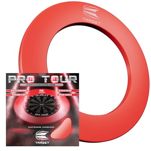 Target Darts Pro Tour & VALE Dartscheibe Surround (Rot/Schwarz/Vale) | Dartscheibe Wandschutzring, Außenwandschutz für Dartscheiben, Kompatibel mit jeder Scheibe | Professionelles Dartzubehör