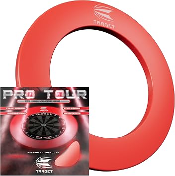 Target Darts Pro Tour & VALE Dartscheibe Surround (Rot/Schwarz/Vale) | Dartscheibe Wandschutzring, Außenwandschutz für Dartscheiben, Kompatibel mit jeder Scheibe | Professionelles Dartzubehör