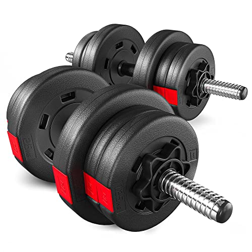 Hop-Sport Kurzhanteln 2er Set - Hanteln Set - Gewichte 20kg / 40kg - Hantelstange 30mm mit Sternverschlüssen, gerändelt
