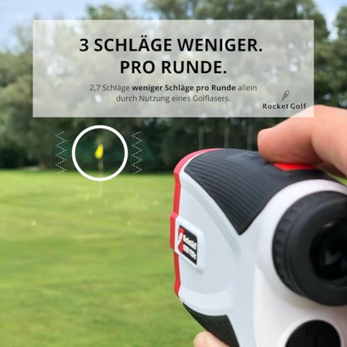Birdie Pro Slope White - Top Golf Laser Entfernungsmesser - 1300m FlagFinder, Vibration - Wasserabweisend - Rangefinder Golf, Jagd, Laser Klasse 1