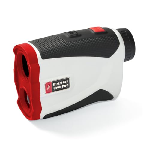 Birdie Pro Slope White - Top Golf Laser Entfernungsmesser - 1300m FlagFinder, Vibration - Wasserabweisend - Rangefinder Golf, Jagd, Laser Klasse 1