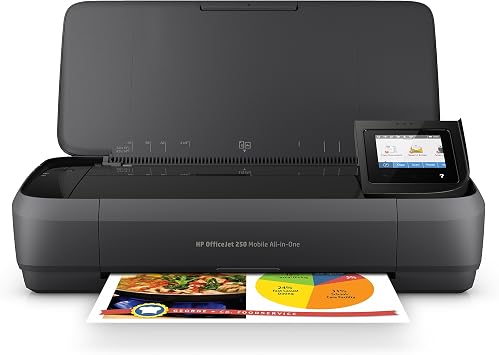 HP OfficeJet 250 mobiler Multifunktionsdrucker (Drucker Scanner, Kopierer, WLAN, ePrint, WiFi Direct, USB, 4800 x 1200 DPI) schwarz