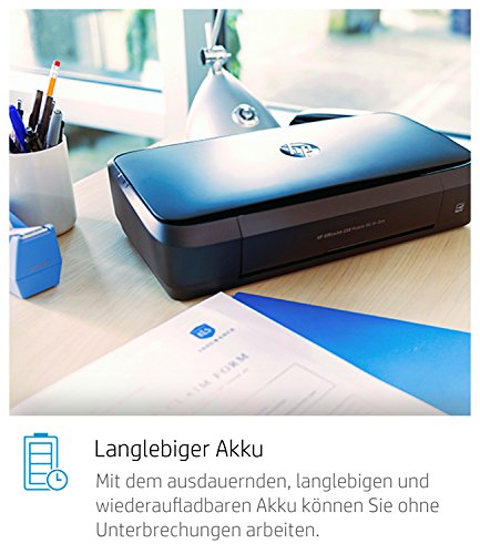 HP OfficeJet 250 mobiler Multifunktionsdrucker (Drucker Scanner, Kopierer, WLAN, ePrint, WiFi Direct, USB, 4800 x 1200 DPI) schwarz