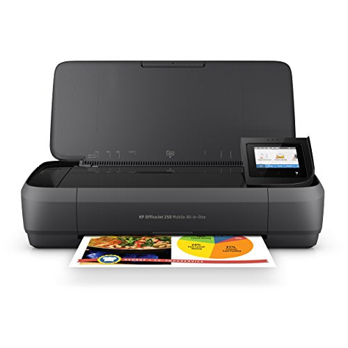 HP OfficeJet 250 mobiler Multifunktionsdrucker (Drucker Scanner, Kopierer, WLAN, ePrint, WiFi Direct, USB, 4800 x 1200 DPI) schwarz
