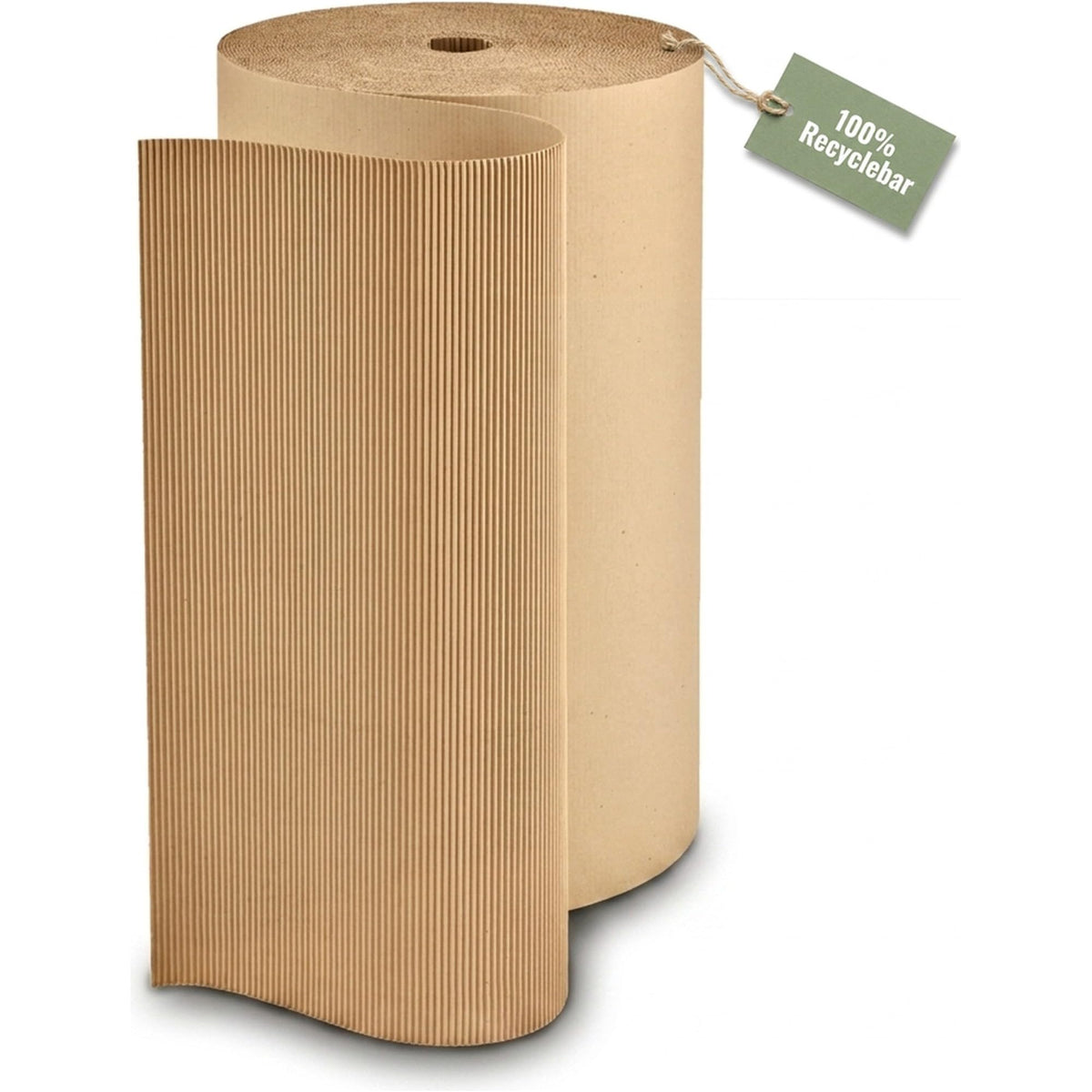 KK Verpackungen Rollen wellpappe 1,0 x 70 m | 1 x Rolle, 70 m² Wellpappe B-Welle, 100% Recycling-Pappe | Polstermaterial zum Schutz vor Stößen | Verpackungsmaterial