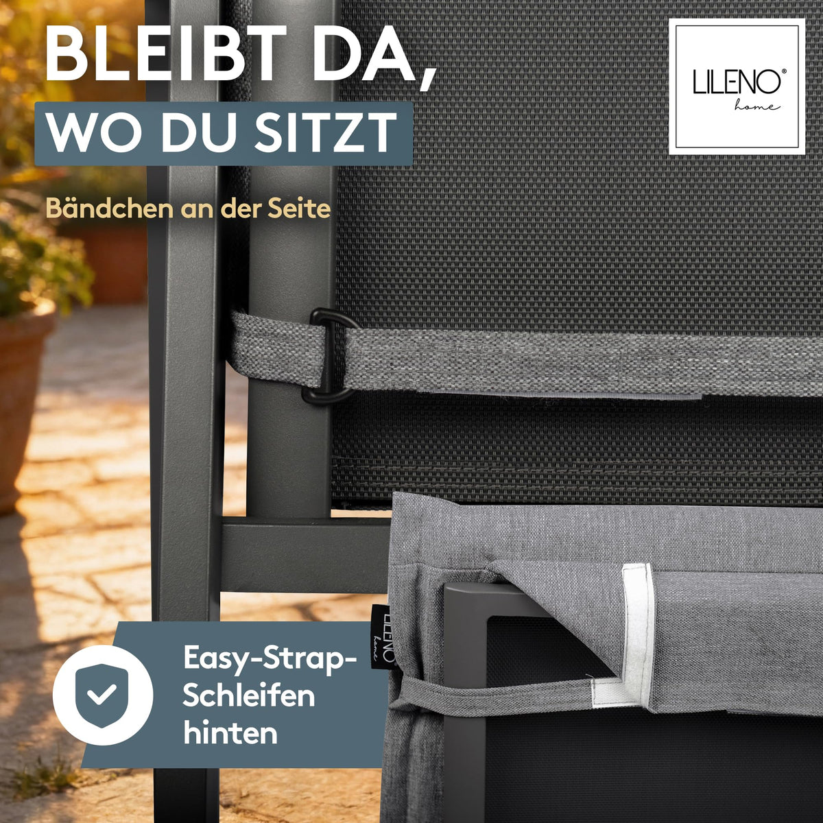 LILENO HOME Sonnenliege Auflage als [1er Set - Rollliege] in Grau