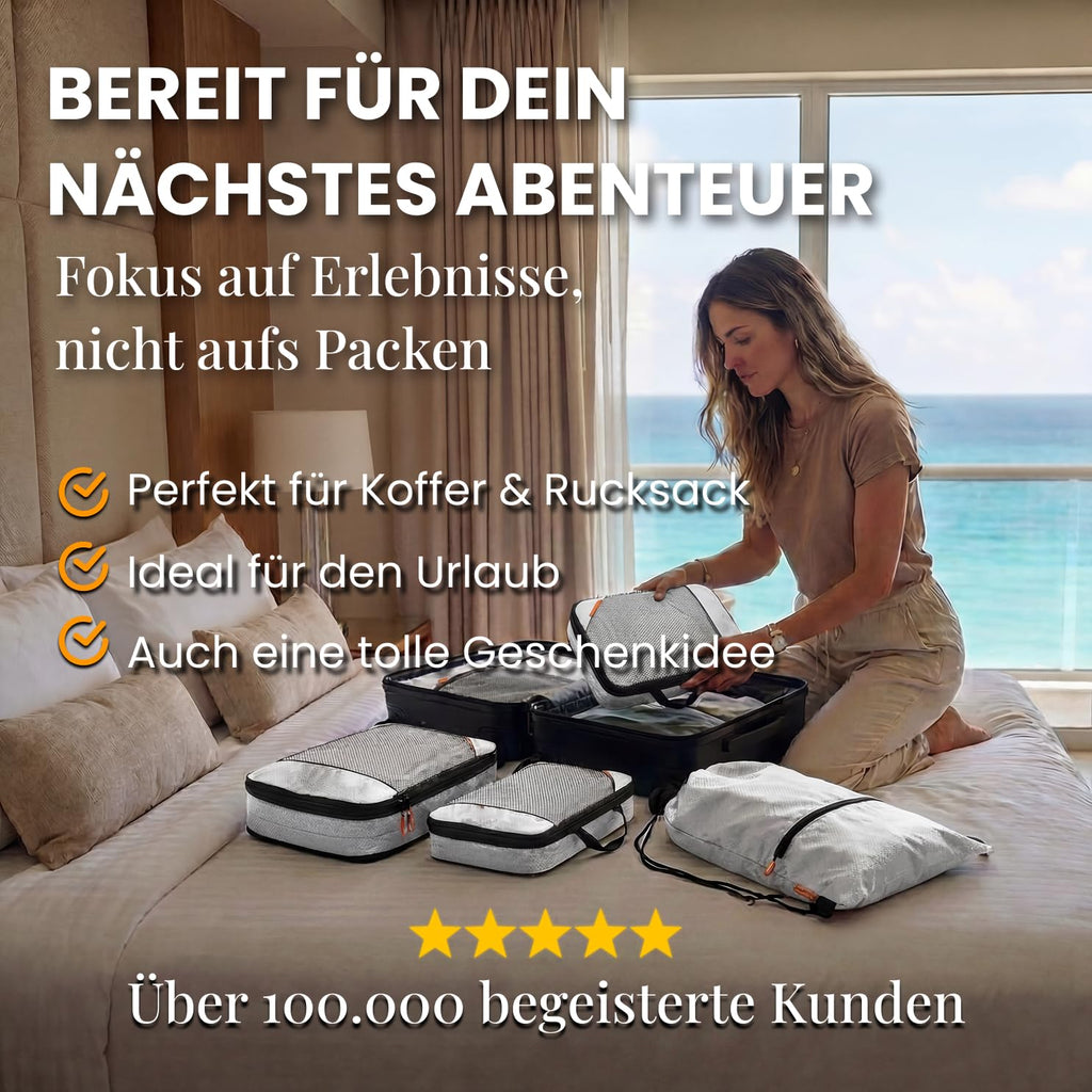 Compression Packing Cubes Set - Packwürfel Koffer Organizer Set Kompression