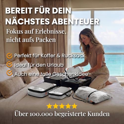 Compression Packing Cubes Set - Packwürfel Koffer Organizer Set Kompression