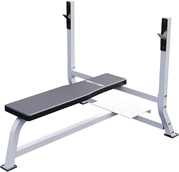 GORILLA SPORTS® Hantelbank mit Ablage, bis 250 kg, gummierte Füße, 110 cm