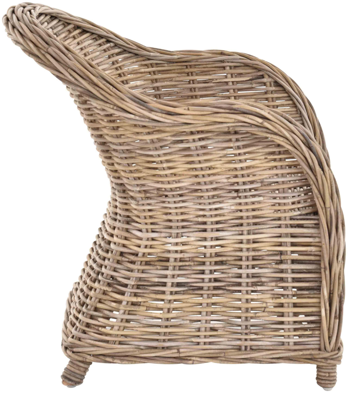 Kinderstuhl, Kindersessel aus Rattan in der Farbe Grau