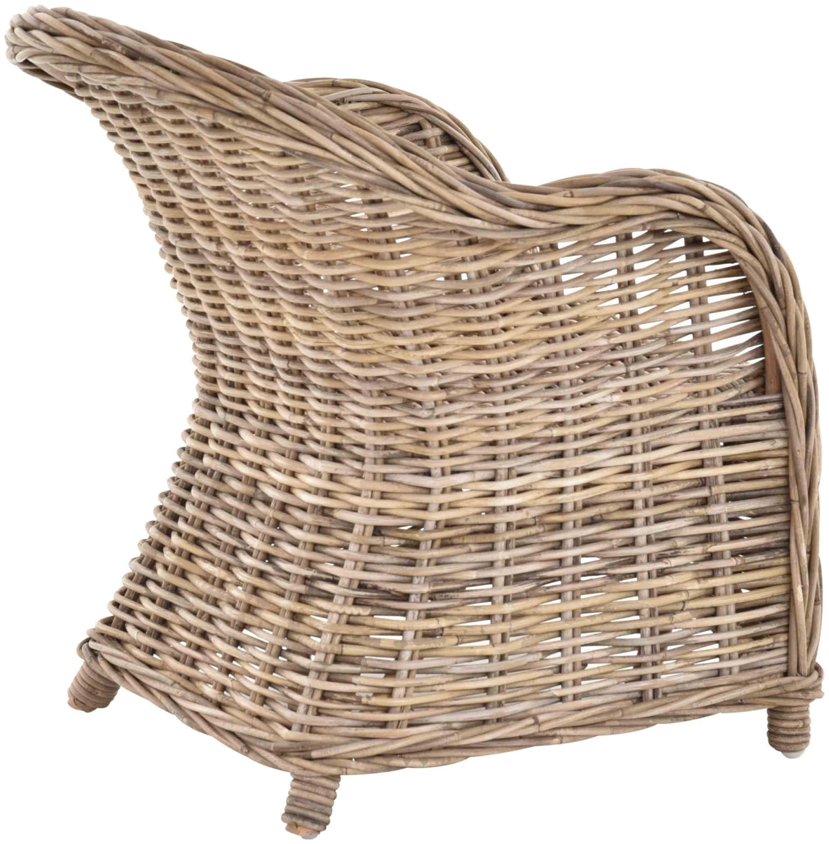 Kinderstuhl, Kindersessel aus Rattan in der Farbe Grau