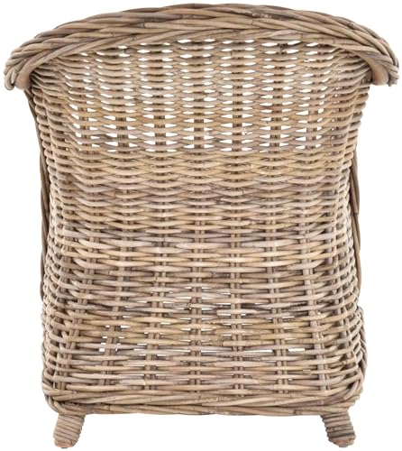 Kinderstuhl, Kindersessel aus Rattan in der Farbe Grau