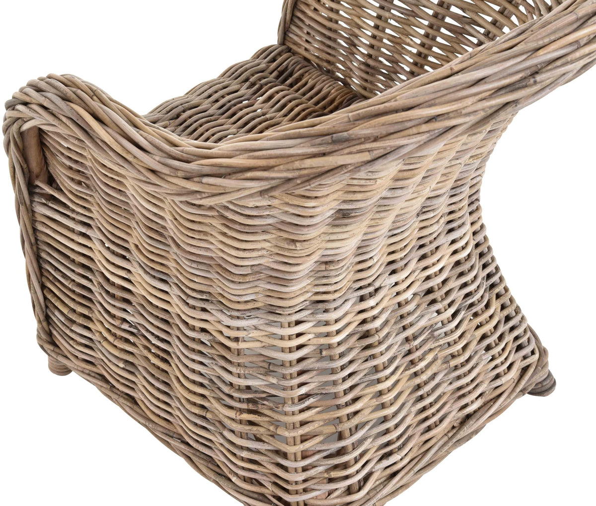 Kinderstuhl, Kindersessel aus Rattan in der Farbe Grau