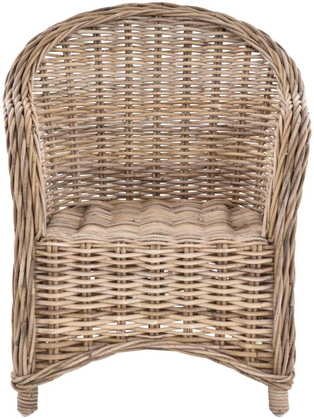 Kinderstuhl, Kindersessel aus Rattan in der Farbe Grau