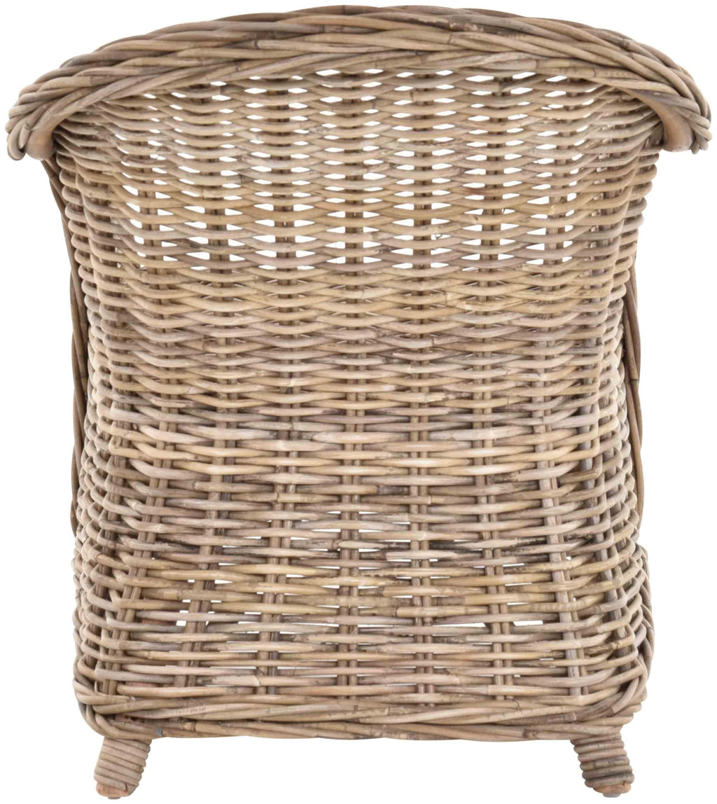 Kinderstuhl, Kindersessel aus Rattan in der Farbe Grau