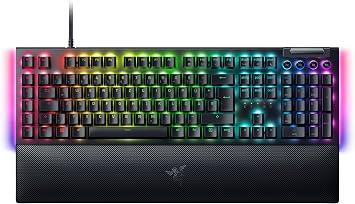 Razer BlackWidow V4 - Mechanische Gaming-Tastatur Chroma RGB (Mechanische Yellow Switches, 6 eigene Makro-Tasten, Doubleshot-ABS-Tastenkappen) QWERTZ DE-Layout | Schwarz