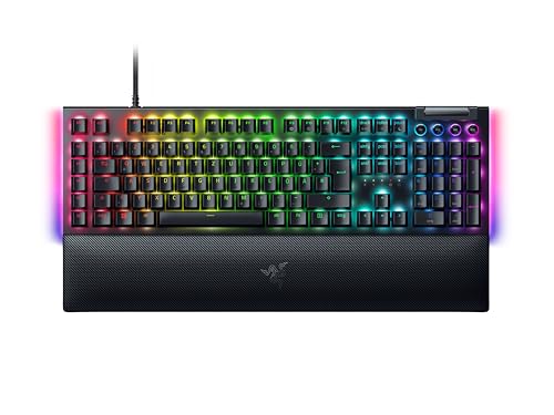 Razer BlackWidow V4 - Mechanische Gaming-Tastatur Chroma RGB (Mechanische Yellow Switches, 6 eigene Makro-Tasten, Doubleshot-ABS-Tastenkappen) QWERTZ DE-Layout | Schwarz