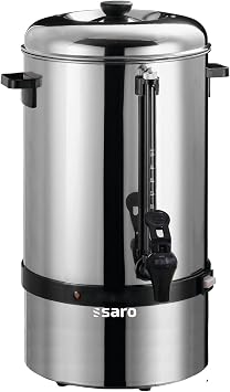 Saro Kaffeemaschine mit Rundfilter – 6,75 L / 40 Tassen – Edelstahl – Brüh- & Warmhaltefunktion – Sicherheitszapfhahn – Peilglas - 1,5 kW – Modell SAROMICA 6005