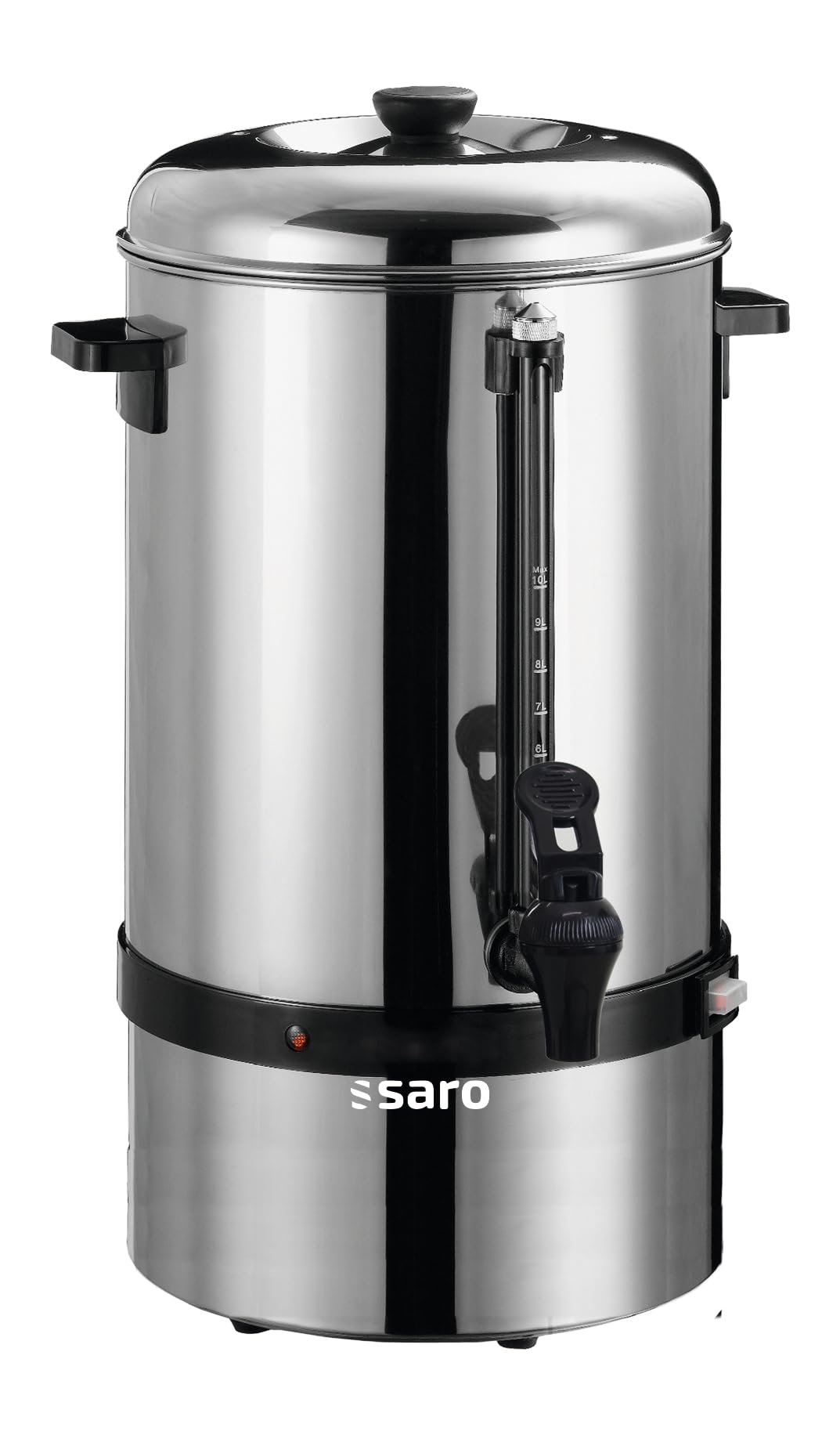 Saro Kaffeemaschine mit Rundfilter – 6,75 L / 40 Tassen – Edelstahl – Brüh- & Warmhaltefunktion – Sicherheitszapfhahn – Peilglas - 1,5 kW – Modell SAROMICA 6005