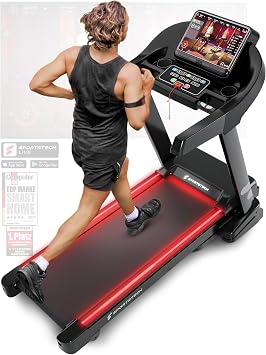 Sportstech, Laufband für Zuhause klappbar + 150 kg Nutzergewicht F37s