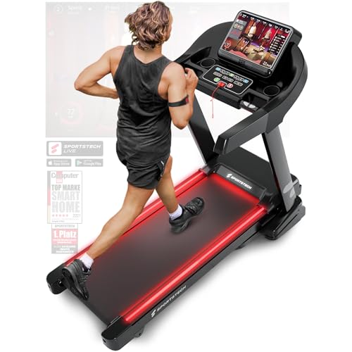 Sportstech, Laufband für Zuhause klappbar + 150 kg Nutzergewicht F37s