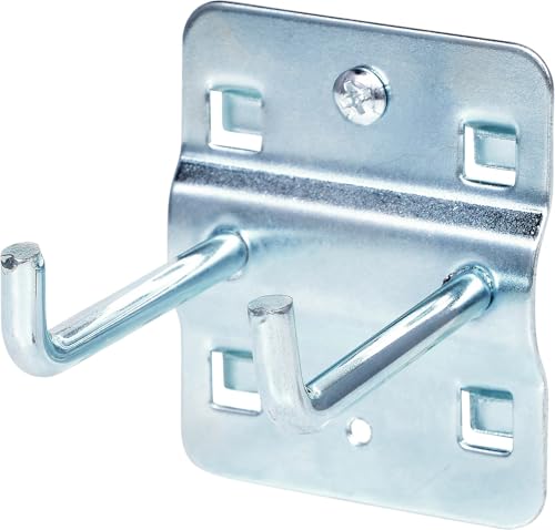 KS Tools 860.0817 Doppelter Werkzeughalter mit senkrechtem Hakenende, Ø 6 mm, 50mm, Grau