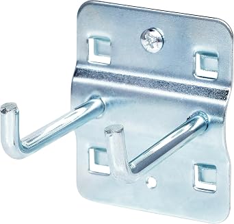 KS Tools 860.0817 Doppelter Werkzeughalter mit senkrechtem Hakenende, Ø 6 mm, 50mm, Grau