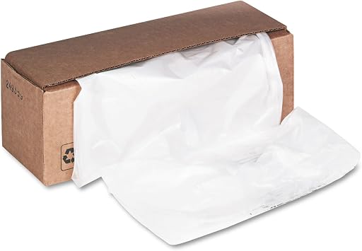 Fellowes Aktenvernichterbeutel für Serien 425/485, 50er-Pack (110–130 l), große strapazierfähige transparente Beutel für Aktenvernichterbehälter, Büro- und Gewerbeeinsatz