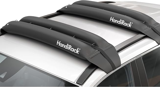 HandiWorld HandiRack Universal Dachgepäckträger für Autos; Schnellmontage Dachträger; Schwarz, H10, W33, D146cm