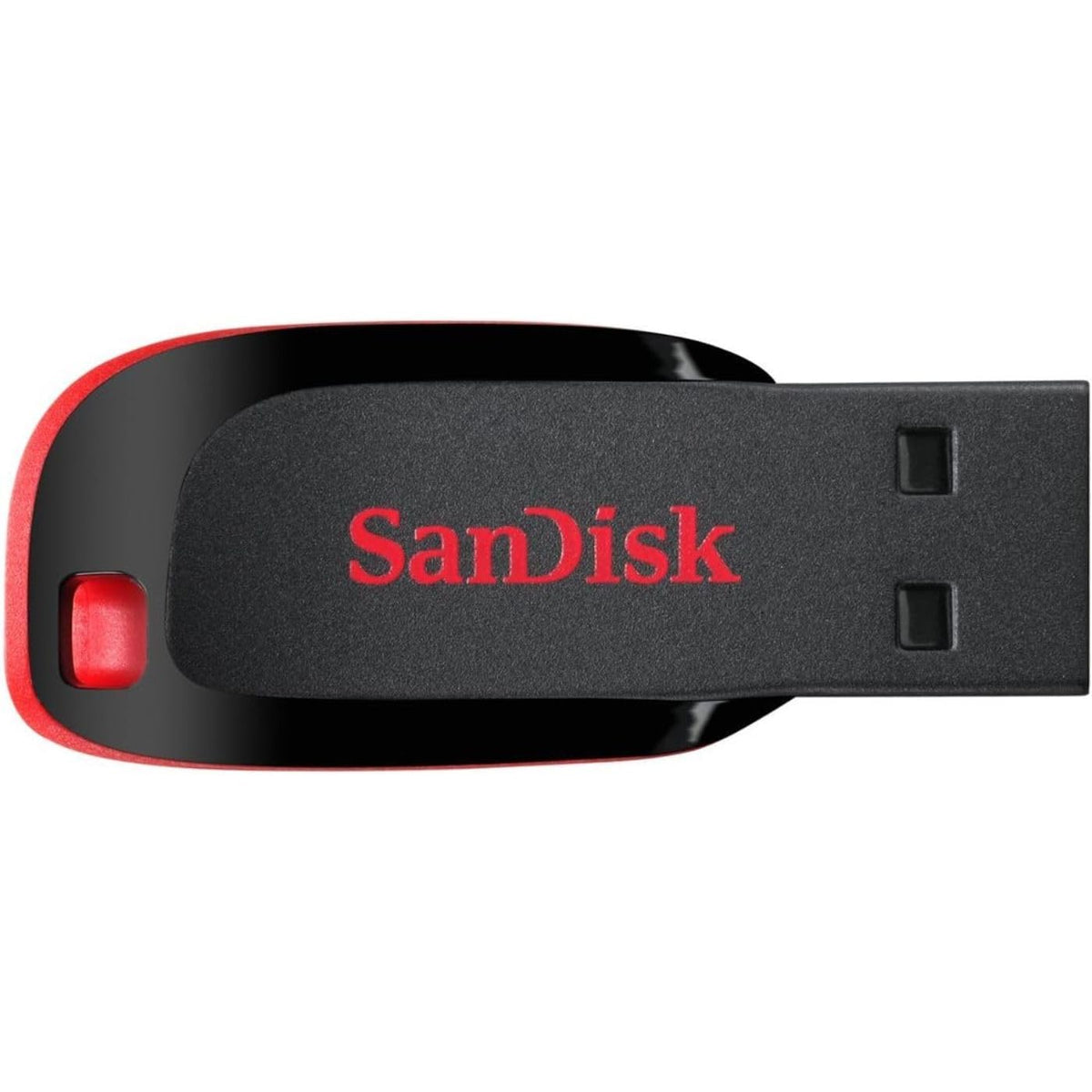 SanDisk Cruzer Blade USB-Flash-Laufwerk 32 GB (USB-Stick, Speicher für wichtige persönliche Dateien, Musik und Videos sichern, USB 2.0, Schlüsselanhängerfunktion) Schwarz/Rot