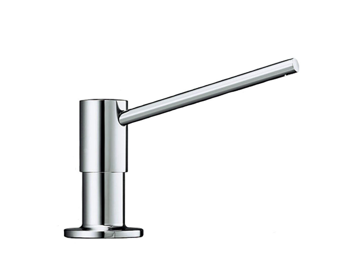 BLANCO TORRE Spülmittelspender in chrom | Passend zu allen BLANCO-Küchenarmaturen | Bequem von oben zu befüllen | Spüli | Seifenspender | 35 mm Lochbohrung erforderlich | Flascheninhalt 300 ml