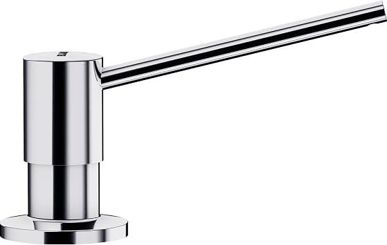 BLANCO TORRE Spülmittelspender in chrom | Passend zu allen BLANCO-Küchenarmaturen | Bequem von oben zu befüllen | Spüli | Seifenspender | 35 mm Lochbohrung erforderlich | Flascheninhalt 300 ml