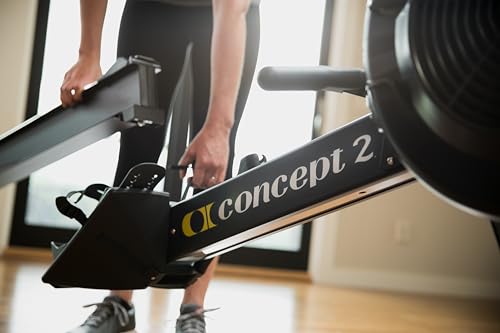 Concept2 RowErg mit Standardbeinen, Rudergerät Modell D,Luftwiderstand, Schwarz