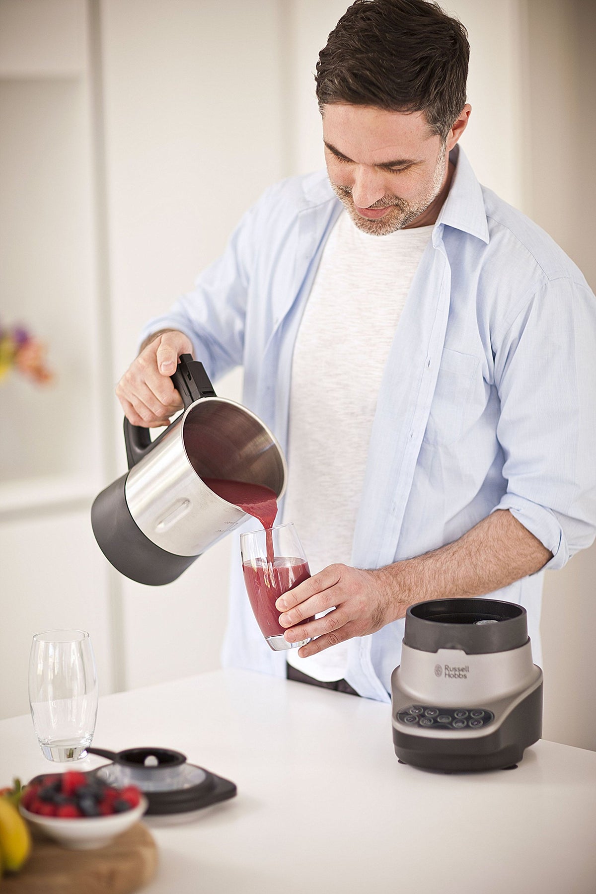 Russell Hobbs Standmixer, Edelstahl und Schwarz, 1,75 l, 8 Programme