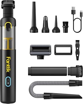 Fanttik Slim V8 APEX Kabelloser Akku Autostaubsauger, 4-in-1 Mini (Schwarz)