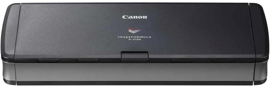 Canon P-215II imageFORMULA Scanner Dokumentenscanner (Duplex Einzug, 600 DPI, Farbscan, Canon CaptureOnTouch Software, Lite Presto! BizCard Reader, Reader PaperPort) schwarz, 9705B003