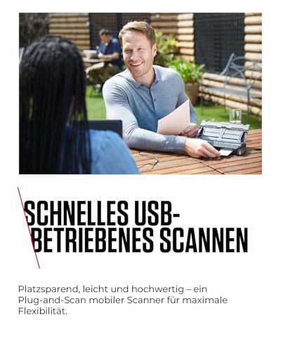 Canon P-215II imageFORMULA Scanner Dokumentenscanner (Duplex Einzug, 600 DPI, Farbscan, Canon CaptureOnTouch Software, Lite Presto! BizCard Reader, Reader PaperPort) schwarz, 9705B003