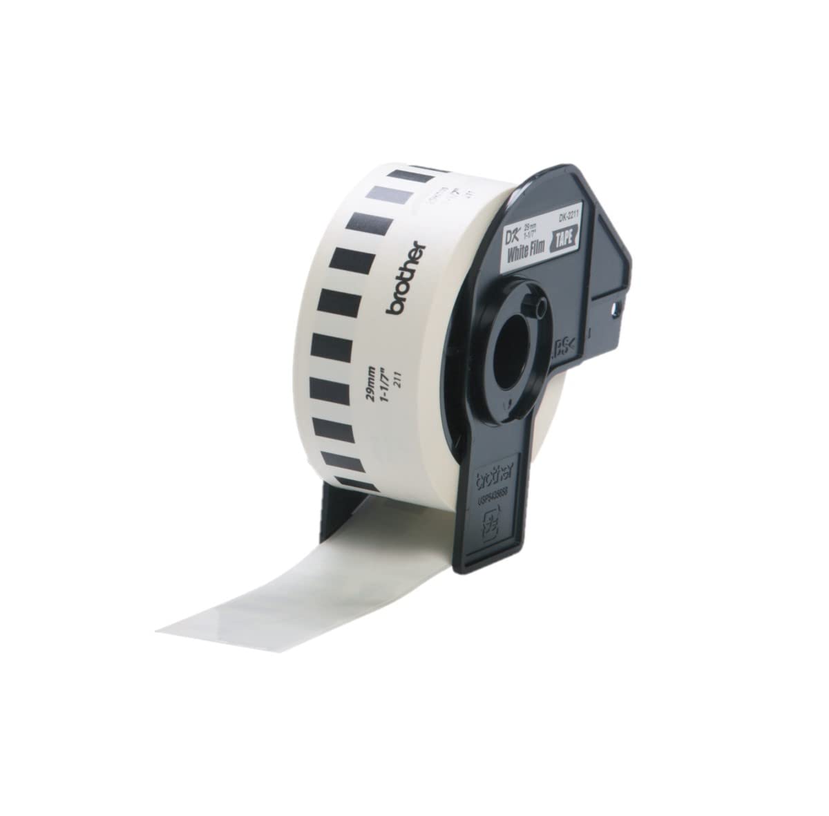 Brother DK-22211 Endlosetiketten Film (29 mm breit, 15,24 m lang, für QL-Etikettendrucker) schwarz auf weiß