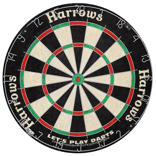 Harrows Dartscheiben I Dartscheibe in Standardgröße I Kompatibel mit Dartscheibenständer, Dartscheibenbeleuchtung und Dartscheibenschrank
