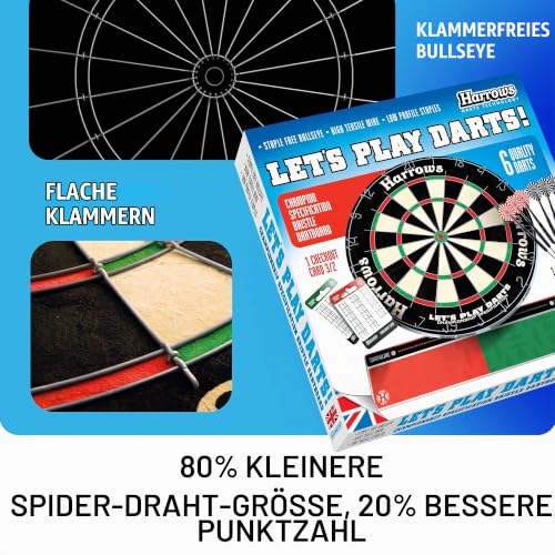 Harrows Dartscheiben I Dartscheibe in Standardgröße I Kompatibel mit Dartscheibenständer, Dartscheibenbeleuchtung und Dartscheibenschrank