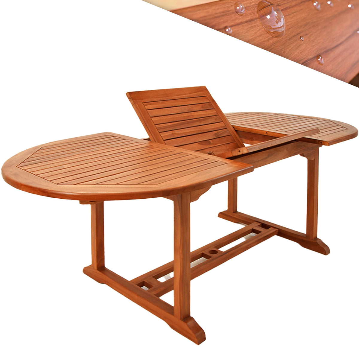 CASARIA® Gartentisch Wetterfest, FSC®-Zertifiziert, 200x100cm