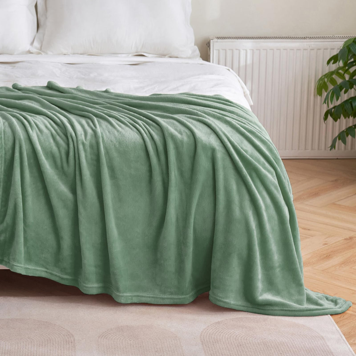 MIULEE Kuscheldecke Flauschig Decke Fleecedecke Matcha 1er Set 130x150cm