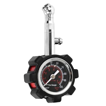 Reifendruckprüfer Geeicht, Analog Auto Luftdruckprüfer 0-100 PSI Mechanische Reifendruckmesser mit 1.5" Zifferblatt Präzision Reifendruck Messgerät für Motorräder, Auto, SUV, Transporter