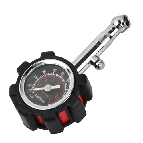 Reifendruckprüfer Geeicht, Analog Auto Luftdruckprüfer 0-100 PSI Mechanische Reifendruckmesser mit 1.5" Zifferblatt Präzision Reifendruck Messgerät für Motorräder, Auto, SUV, Transporter