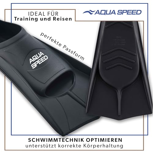 Aqua Speed Kurze Schwimmflossen für Erwachsene und Kinder I HIGH TECH | weiche Trainingsflossen I leichte Kurzflossen I Training Flossen I Trainingsschwimmflossen I Schwimmen I Schwimmtraining